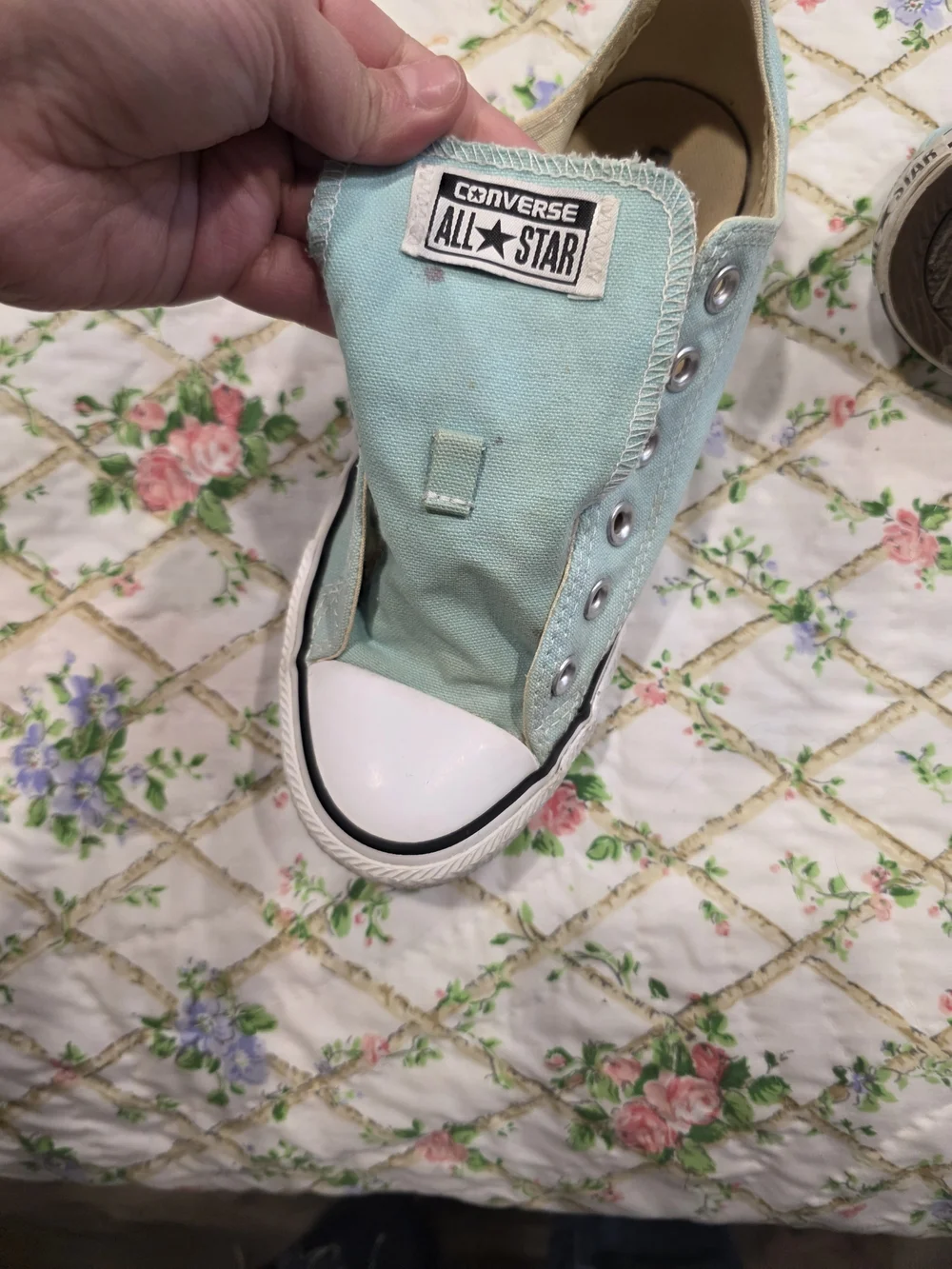Converse All Star Low-Top Sneakers in Light Teal - Picture 7 of 11
